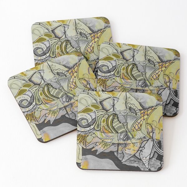Artikelvorschau, Sunshine Yellow Doodle Swirl Koi Fischschiff entworfen und verkauft von iamstevivaughn.