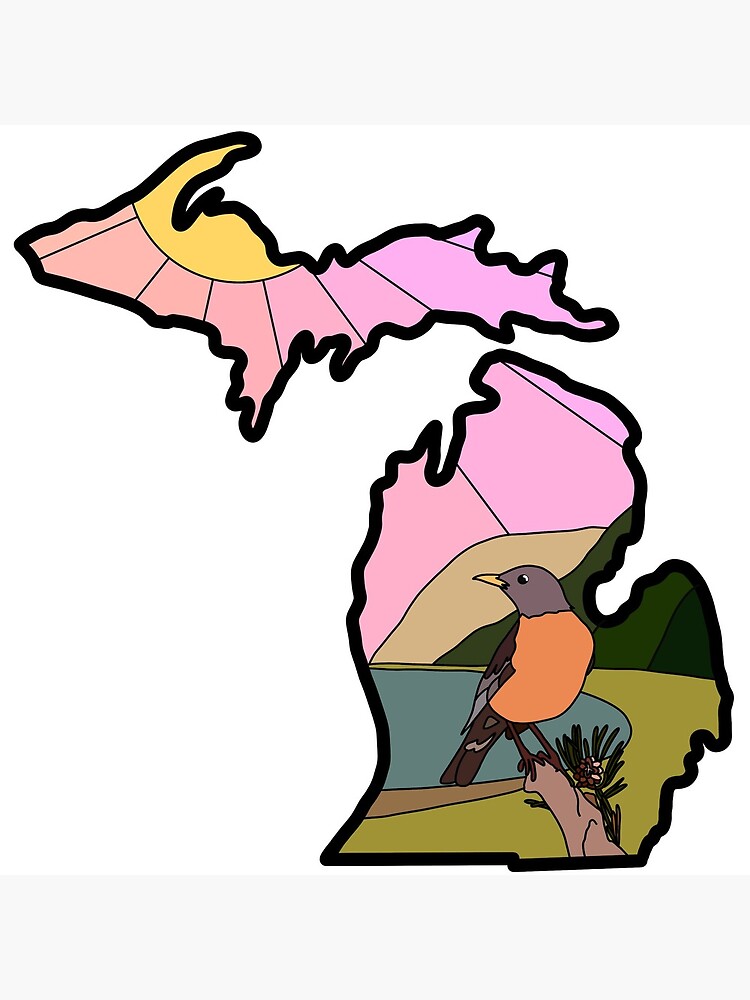 "Michigan State Symbol" Framed Art Print for Sale by lornebean Redbubble