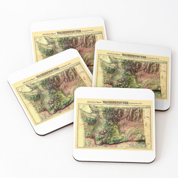 Item preview, 1878 Washington Relief Map digitally-rendered designed and sold by ThinkAboutMaps.