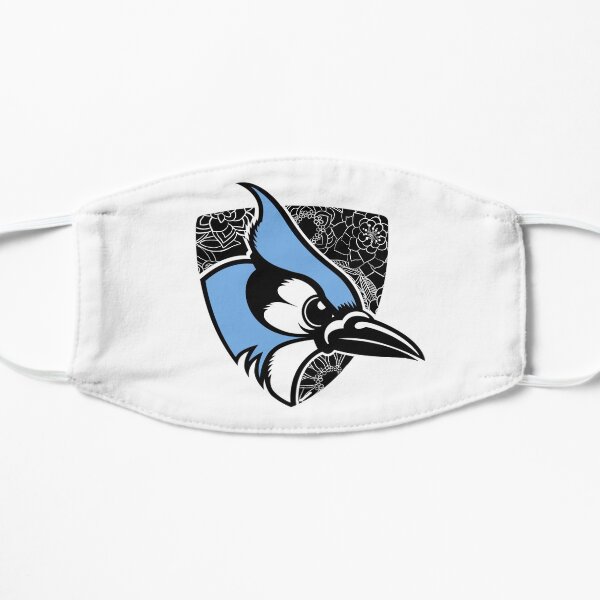 JHU bluejay blooms Flat Mask