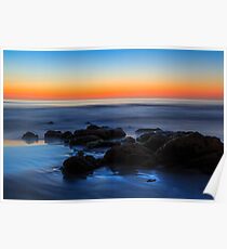 Beach Rocks Sunrise Poster