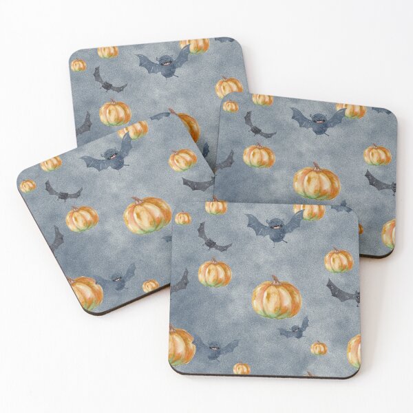 Item preview, Pumpkins and bats illustration designed and sold by Emma Kunz.