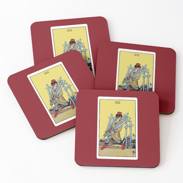 Item preview, Seven of Swords tarot card designed and sold by Blondshell.
