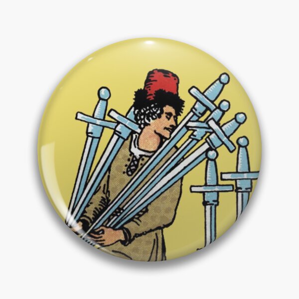 Item preview, Seven of Swords tarot card designed and sold by Blondshell.