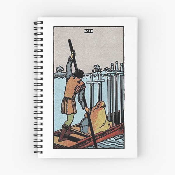 Item preview, Seis de espadas carta del tarot designed and sold by Blondshell.