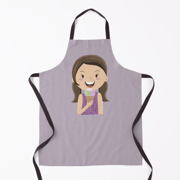 Item preview, Cartoon girl eating ice cream cornet designed and sold by EngineerGoC.