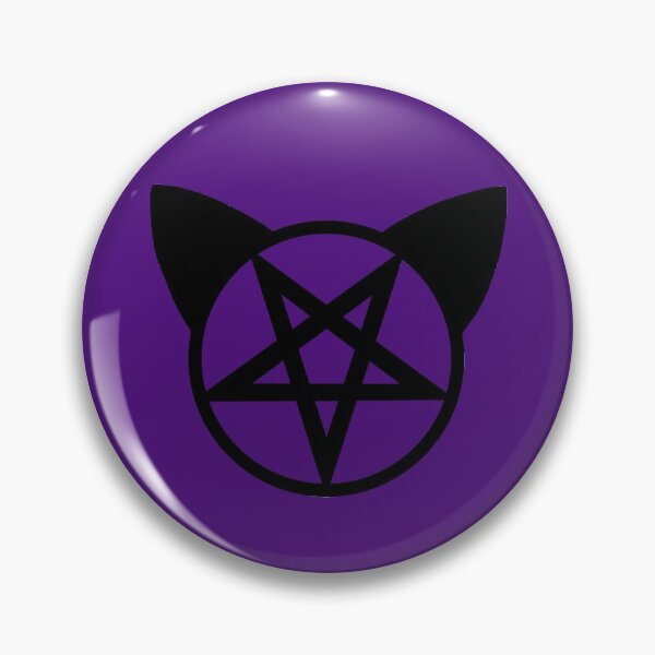 Item preview, Pentagram cat black with gray designed and sold by tada-leipzig.
