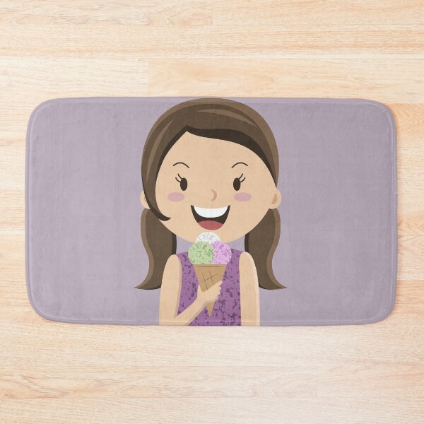 Item preview, Cartoon girl eating ice cream cornet designed and sold by EngineerGoC.