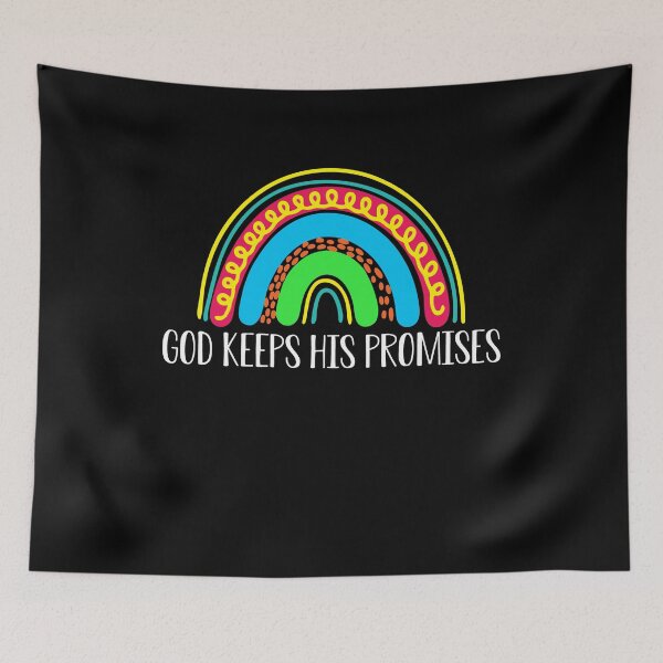 Item preview, God Keeps His Promises - Christian Rainbow Religion Faith Saying designed and sold by Dressed For  Duty.