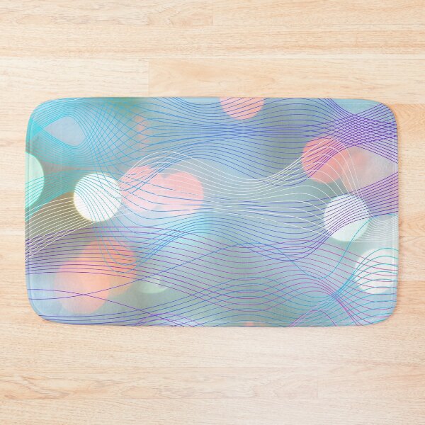 Item preview, Psychedelic Bokeh Pastel Light Bubbles Polkadot Abstract Ombre Energy Waves  Modern Rainbow Vibes Aesthetic Designs Yoga designed and sold by Cymphonyskar.