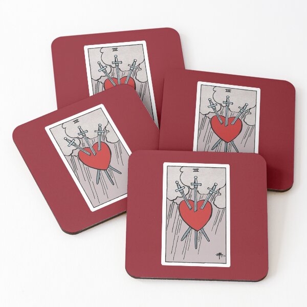 Item preview, Three of Swords tarot card designed and sold by Blondshell.