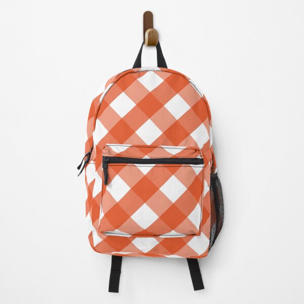 Item preview, Halloween Orange and White Check Gingham Plaid designed and sold by SqueakyRicardo.