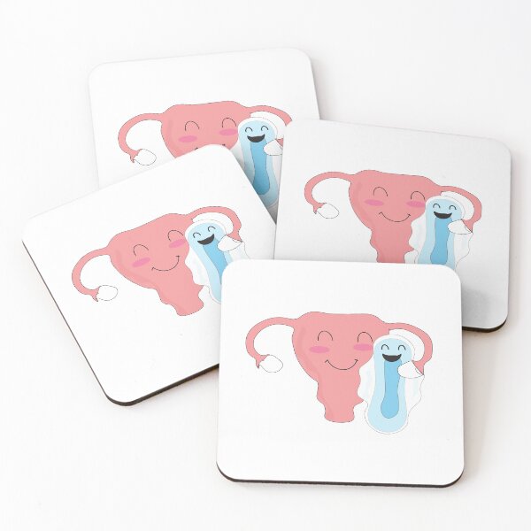 Item preview, Happy Uterus And Napkin Knight friends hug designed and sold by ourpretty.