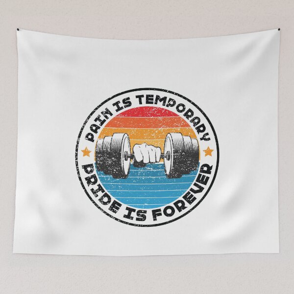 Item preview, Pain is temporary but pride is forever funny gym motivation designed and sold by TheMattDesigns.