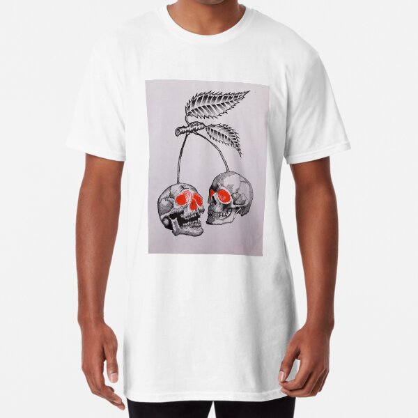 Cherry Skulls Long T-Shirt