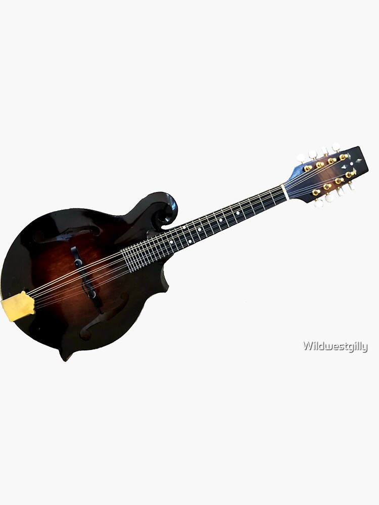 "Mandolin" Sticker for Sale by Wildwestgilly Redbubble