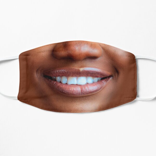 Real face black woman mask Flat Mask