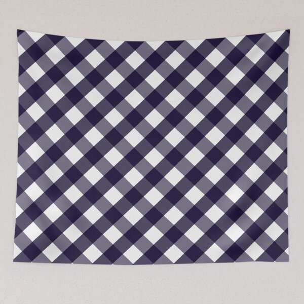 Item preview, Rich Blue and White Check Gingham Plaid designed and sold by SqueakyRicardo.