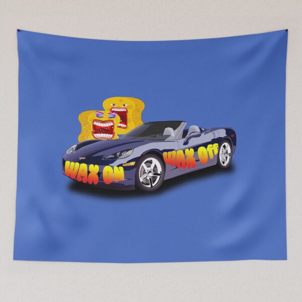 Item preview, Karate Kid Mr Miyagi Quote Wax On Wax Off Blue Car  - Fun Cool Design designed and sold by bobla25.