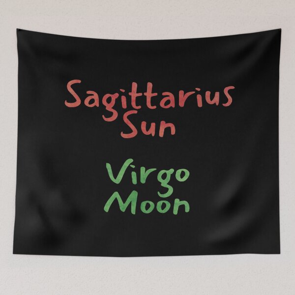 Item preview, Sagittarius Sun Virgo Moon Text designed and sold by leomooncreates.
