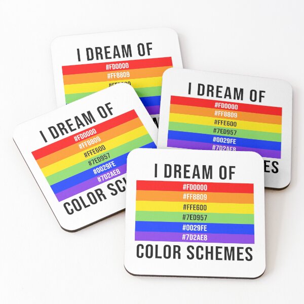 Item preview, I Dream Of Color Schemes | Rainbow Color Codes designed and sold by 4wordsmovement.