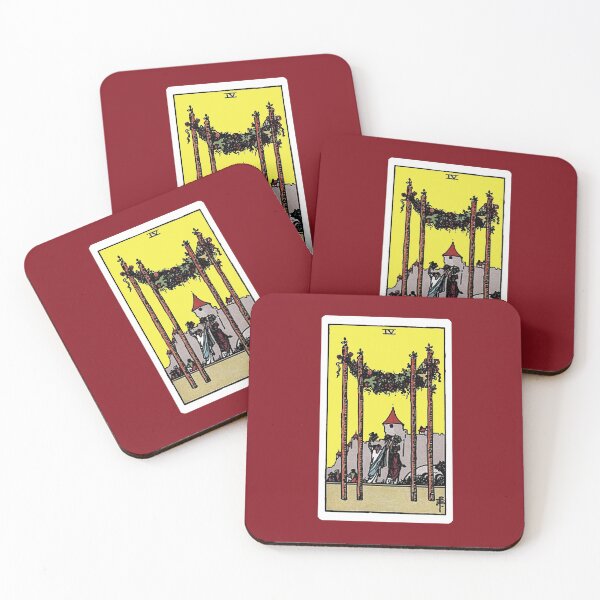 Item preview, Four of Wands tarot card designed and sold by Blondshell.