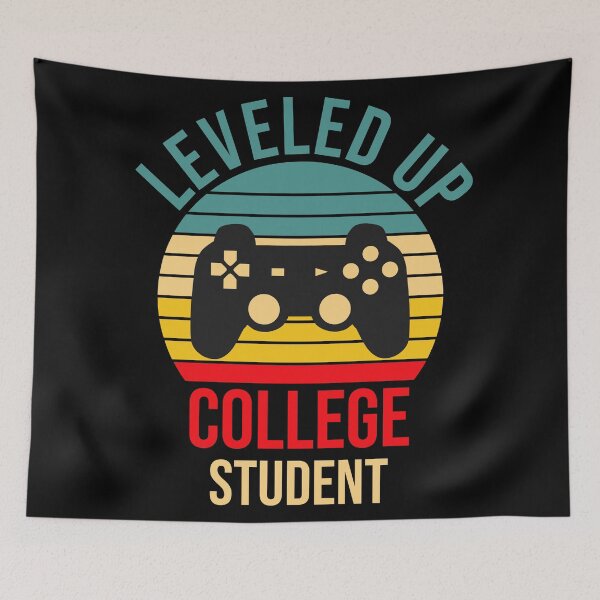 Item preview, Leveled up to college student designed and sold by Giacob.