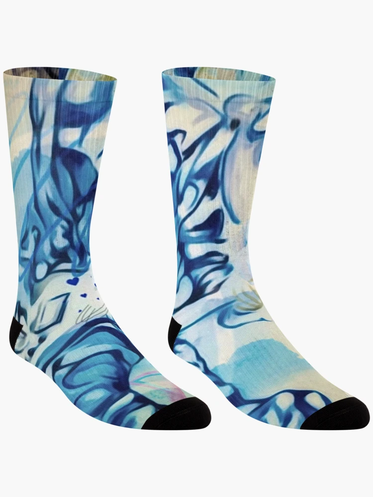Thumbnail 3 of 5, Socks, Blue Raspberry  designed and sold by jadenkaiart.