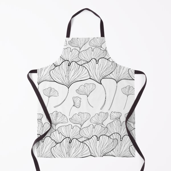 Item preview, Floral seamless pattern with Gingko biloba leaves in black. designed and sold by Bokasana.