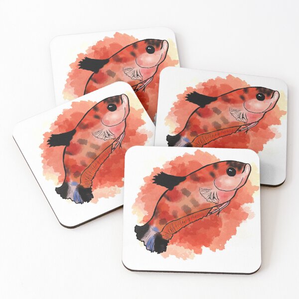 Item preview, Watercolour - Female betta designed and sold by -abigaeljean-.