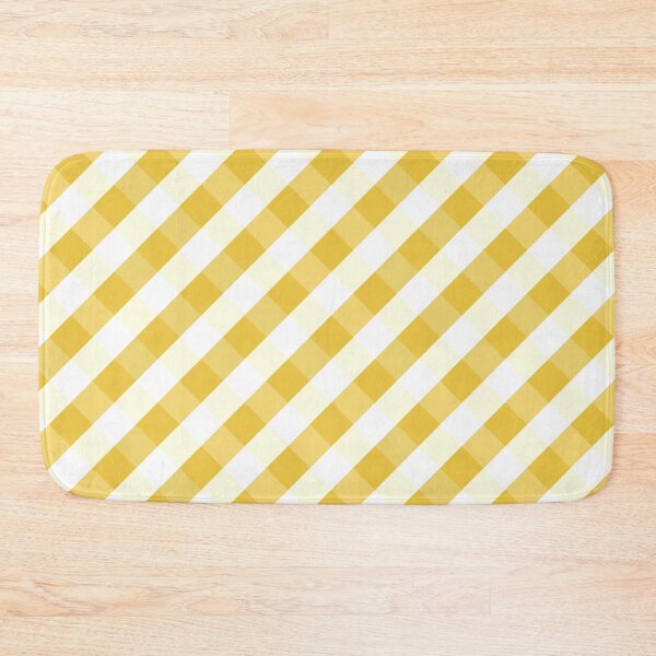 Item preview, Mustard Yellow and White Check Gingham Plaid designed and sold by SqueakyRicardo.