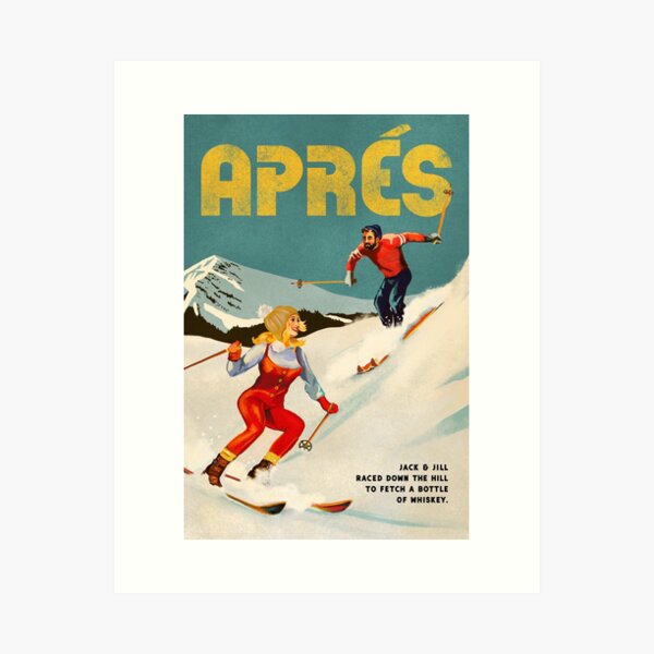 "Apres" Vintage Ski Pinup Art Art Print