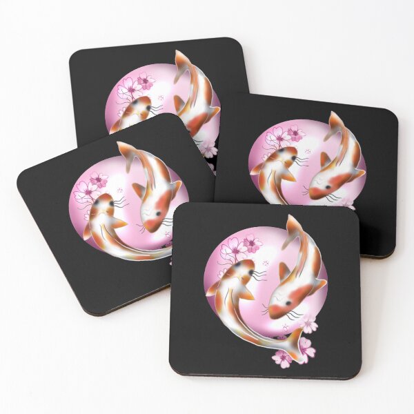 Item preview, Koi carp with pink sakura designed and sold by CuisineCat.