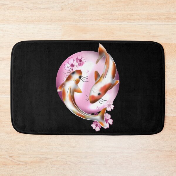 Item preview, Koi carp with pink sakura designed and sold by CuisineCat.