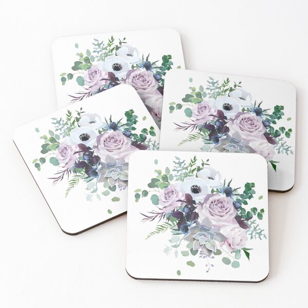 Item preview, Dusty violet lavender, mauve antique rose, purple pale flowers designed and sold by lavendertime.