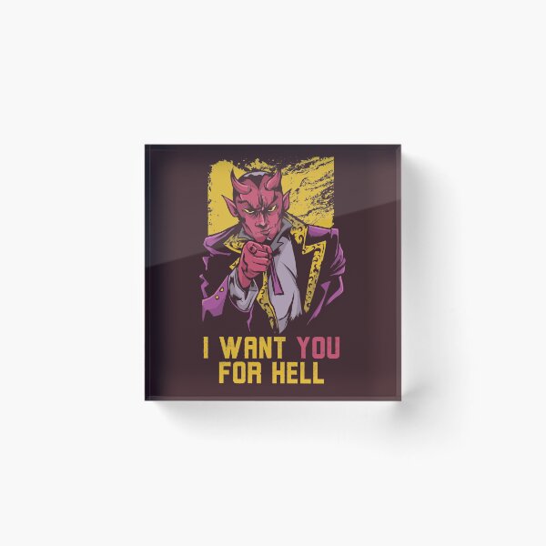 Item preview, I Want You for Hell | Funny Devil Uncle Sam Parody designed and sold by SLAG-Creative.