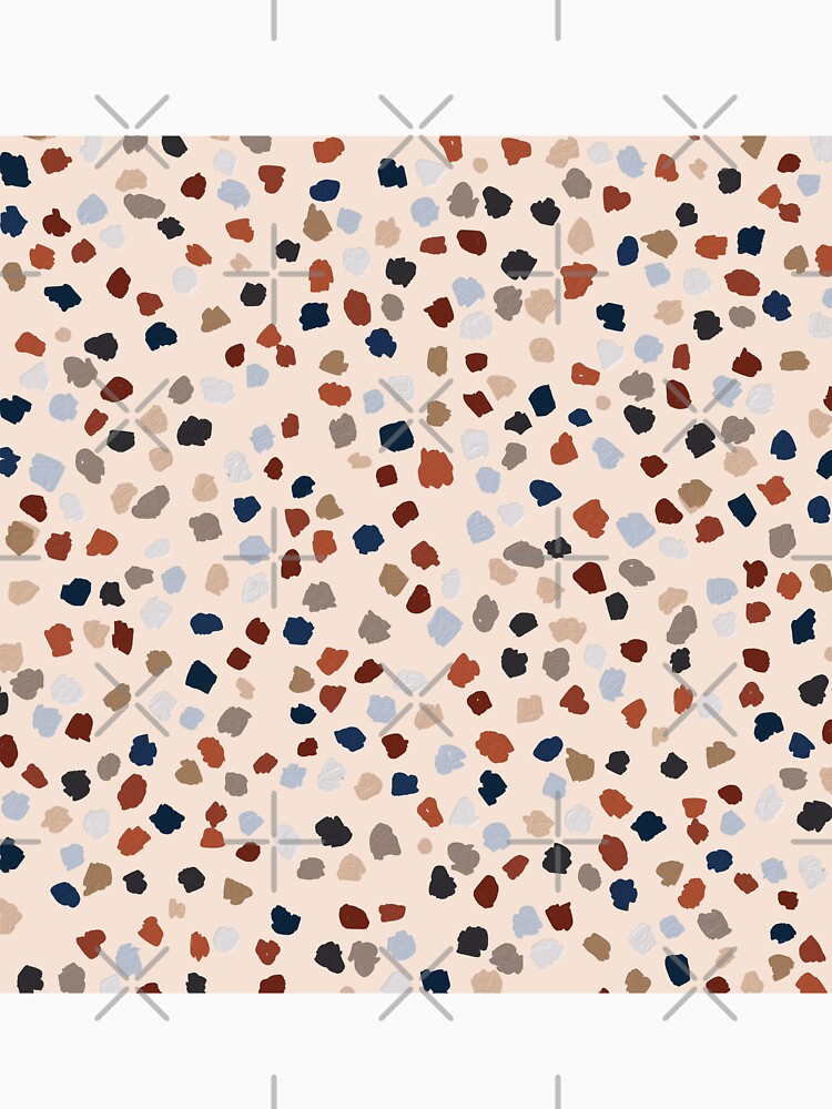Terrazzo Rust, Blue and Gray Stone pattern by ebozzastudio