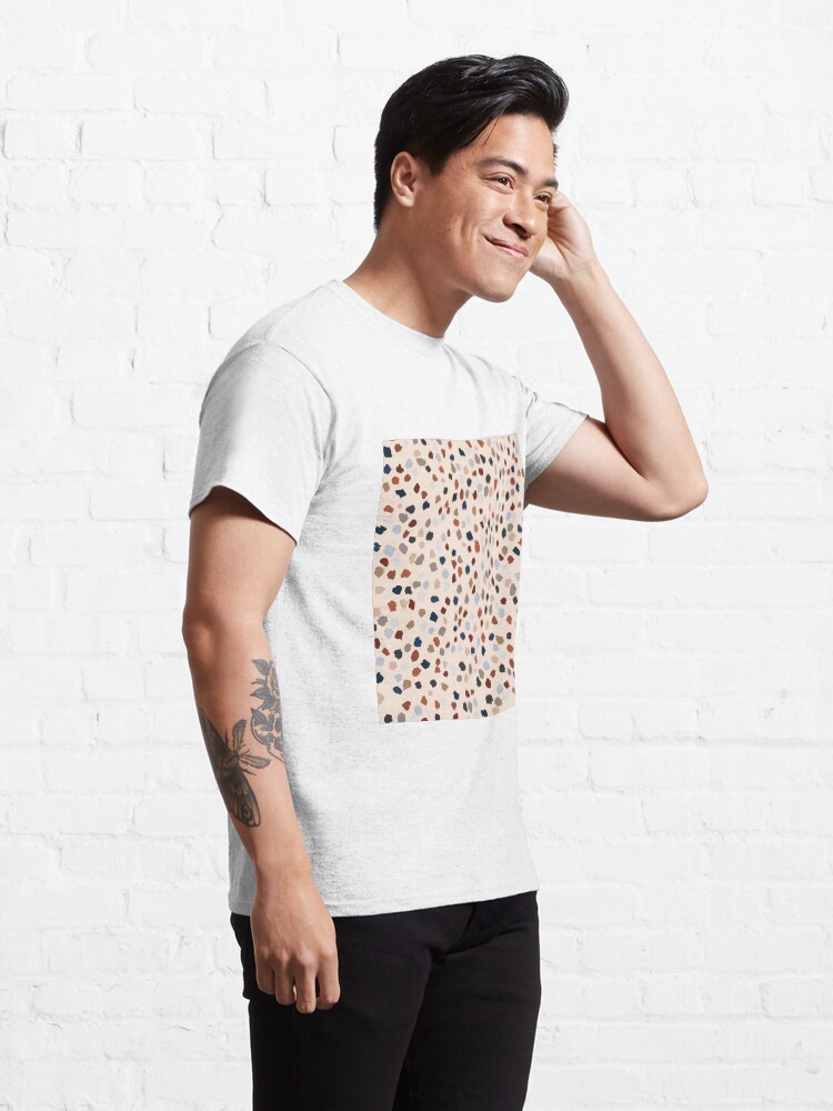 Alternate view of Terrazzo Rust, Blue and Gray Stone pattern Classic T-Shirt