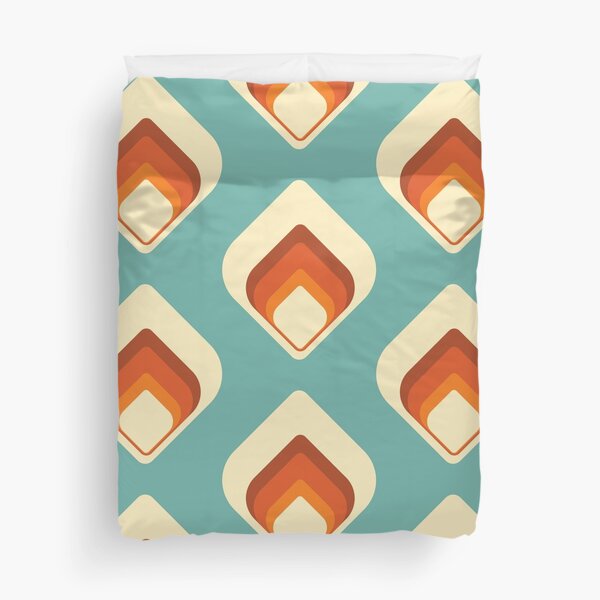 Item preview, Mid-Century Modern Blue and Cream Tear Drop designed and sold by MonstersMashU.