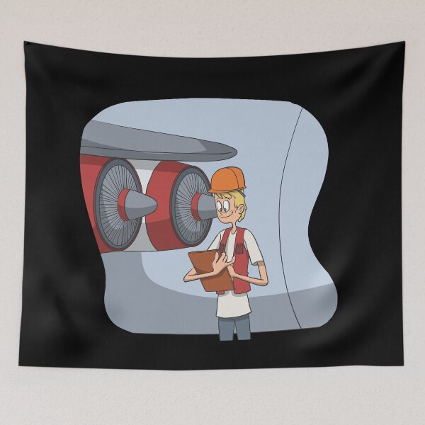 Item preview, Aviation technician engineer airplane designed and sold by Monkey Ful.