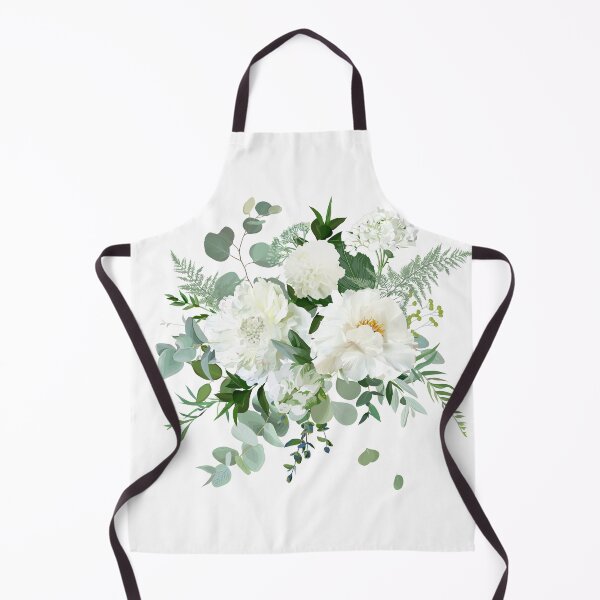 Item preview, Silver sage green and white flowers vector design spring herbal bouquet designed and sold by lavendertime.
