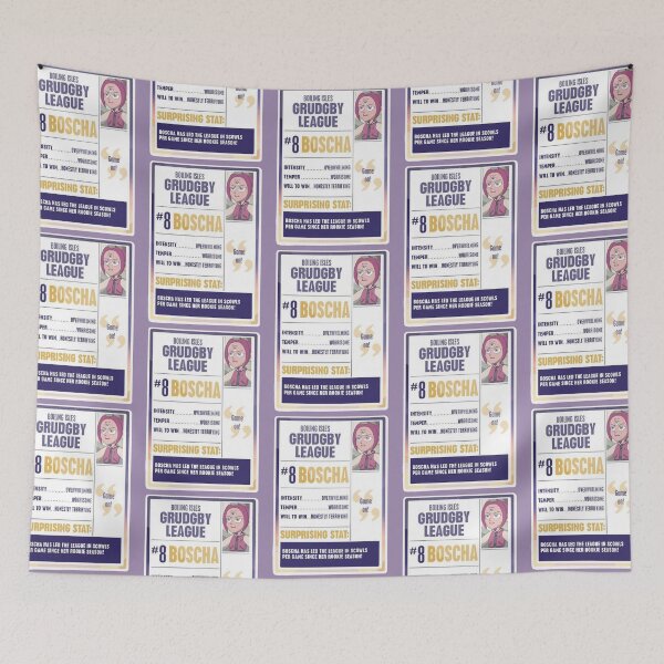 Item preview, boscha boiling isles hexside grudgby league card designed and sold by Diygurugirl.