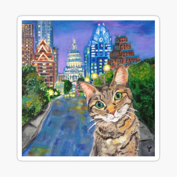 City Kitty-AUSTIN Sticker