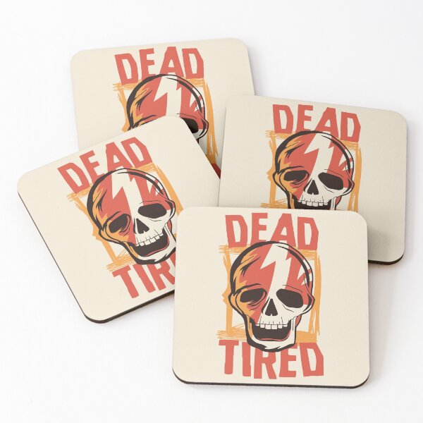 Item preview, Dead Tired | Funny Halloween Skeleton Skull designed and sold by SLAG-Creative.