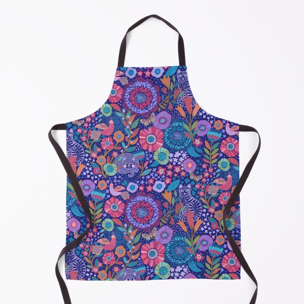 Flowers, Felines and Pheasants Apron