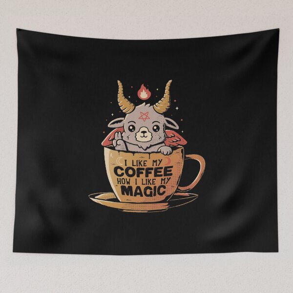 Item preview, Black Coffee - Cute Evil Baphomet Gift T-shirt designed and sold by EduEly.
