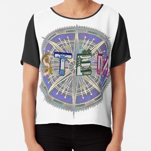 STEM Compass Chiffon Top