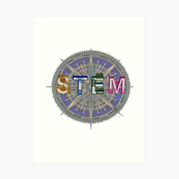 STEM Compass Art Print