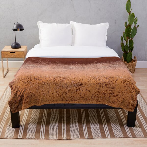 Warm Neutral Boho Terracotta Throw Blanket