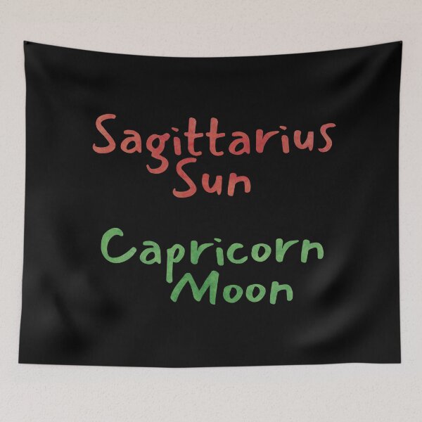 Item preview, Sagittarius Sun Capricorn Moon Text designed and sold by leomooncreates.